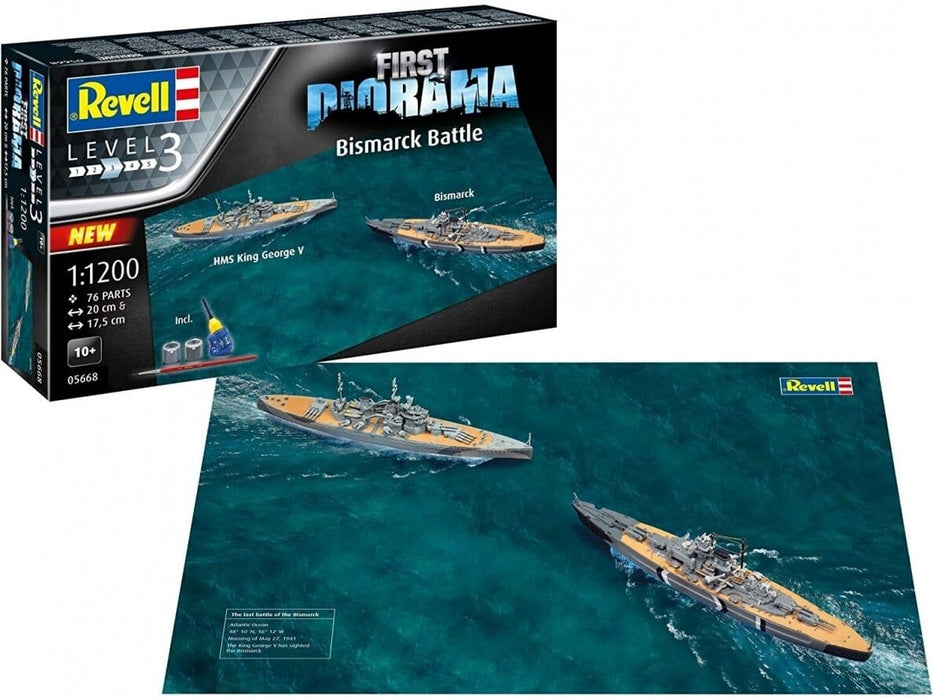 Baksas Surenkami modeliai Revell - First Diorama Set - Bismarck Battle