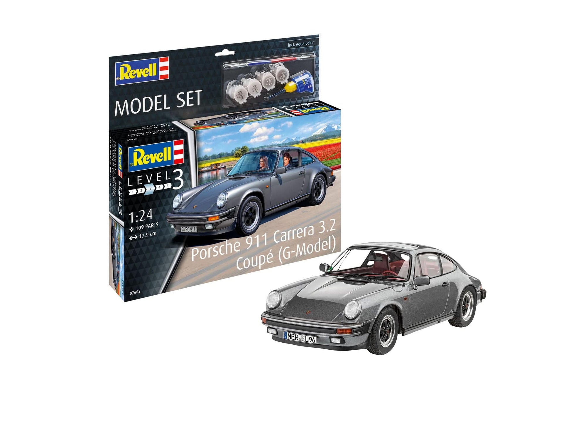 Baksas Surenkami modeliai Revell - Porsche 911 Carrera 3.2 Coupé