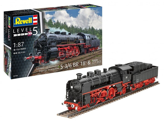 Baksas Surenkami modeliai Revell - S3/6 BR18 express locomotive with tender