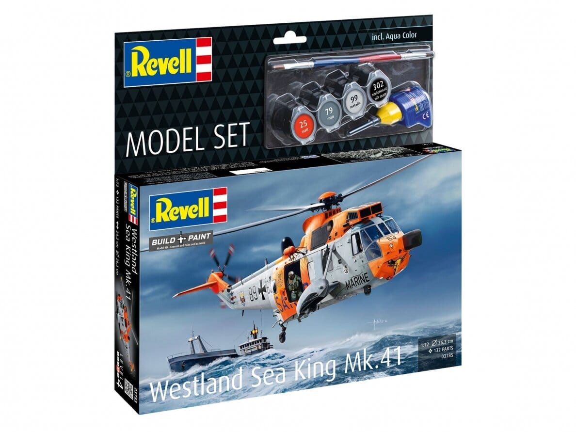 Baksas Surenkami modeliai Revell -Westland Sea King Mk. 41, 1/72