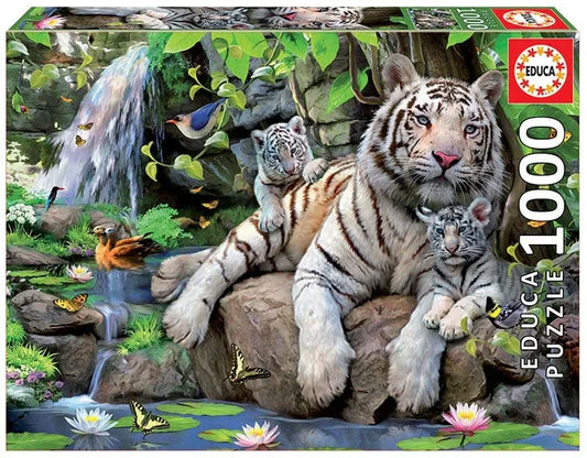 Bengal white tigers, 1000-Universalios dėlionės-Brain Games LT