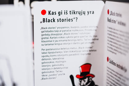 Brain Games LT Stalo žaidimai Black Stories Real Crime