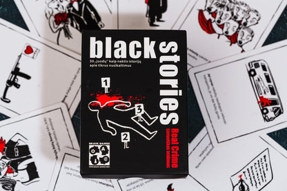 Brain Games LT Stalo žaidimai Black Stories Real Crime