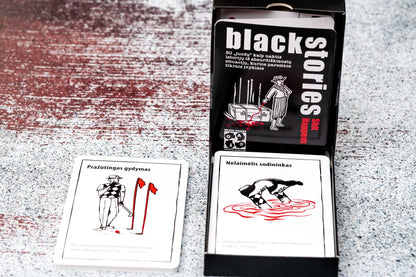 Brain Games LT Stalo žaidimai Black Stories Shit Happens