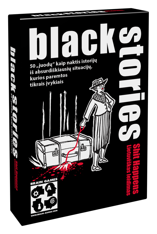 Brain Games LT Stalo žaidimai Black Stories Shit Happens