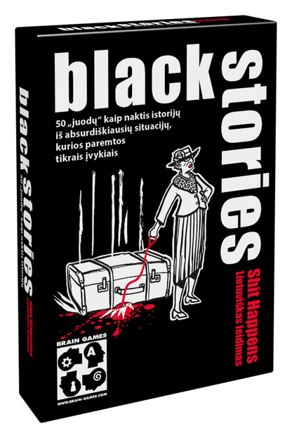 Brain Games LT Stalo žaidimai Black Stories Shit Happens