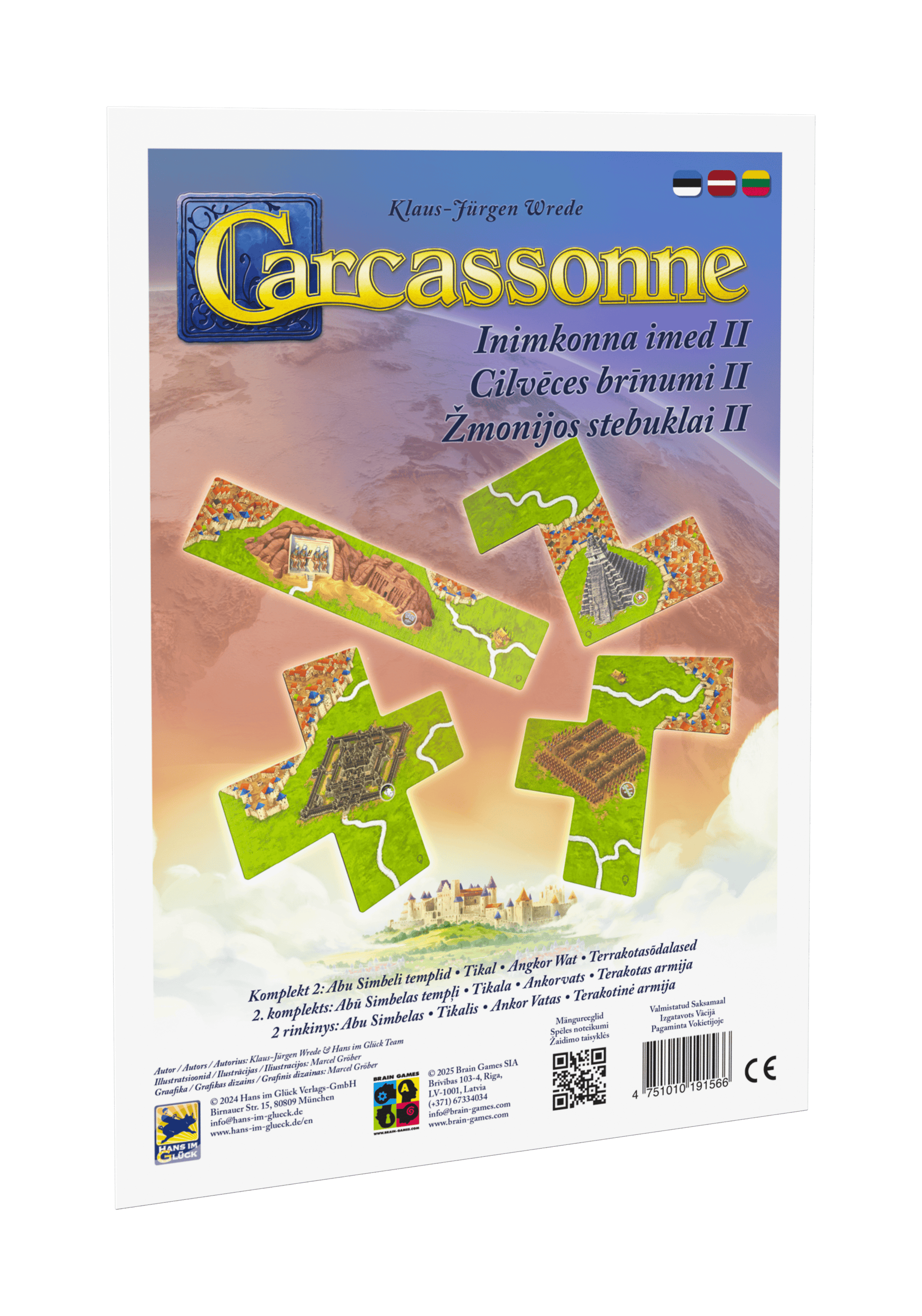 Brain Games LT Stalo žaidimai Carcassonne: Žmonijos stebuklai II