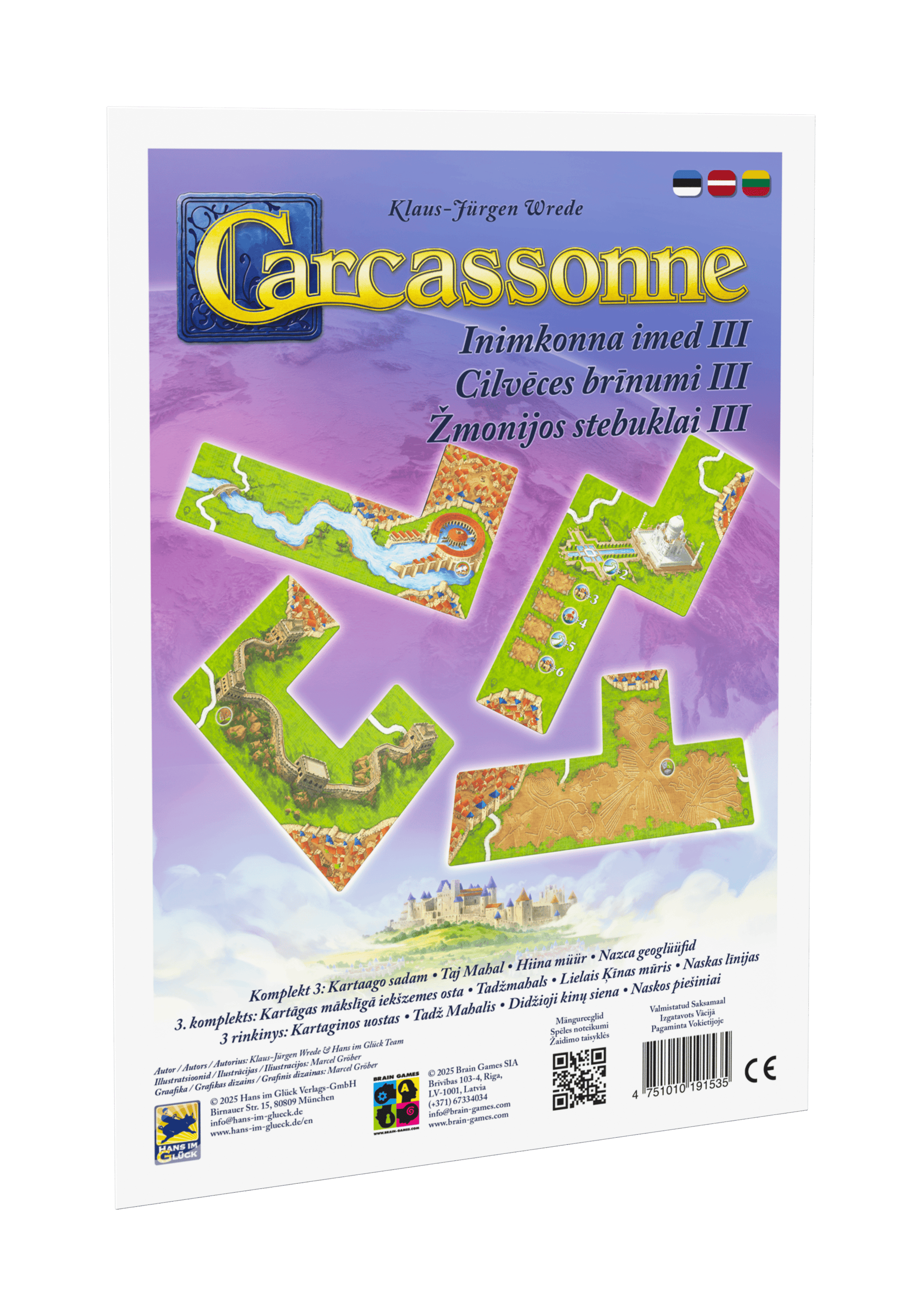Brain Games LT Stalo žaidimai Carcassonne: Žmonijos stebuklai III