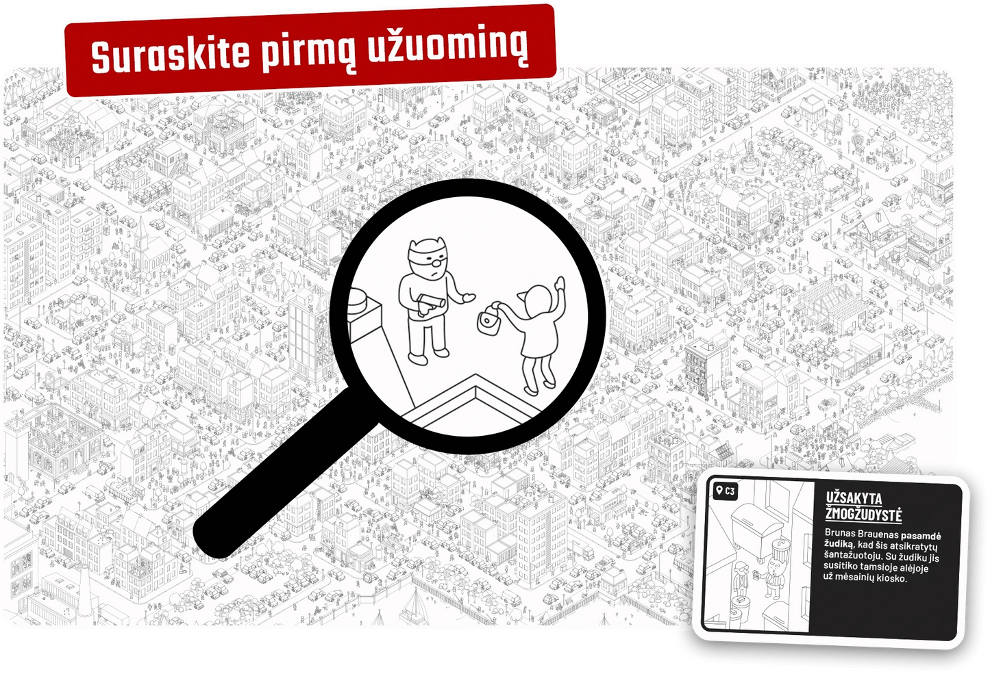 Brain Games LT Stalo žaidimai MicroMacro: nusikaltimų miestas