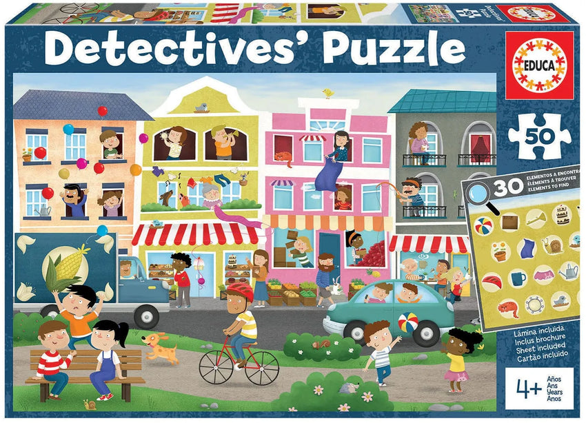 Busy Town "Detectives", 50-Vaikiškos dėlionės-Brain Games LT
