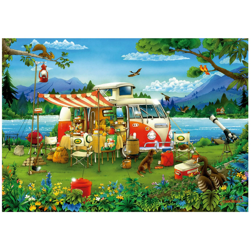 Camping Holiday, 1000-Universalios dėlionės-Brain Games LT