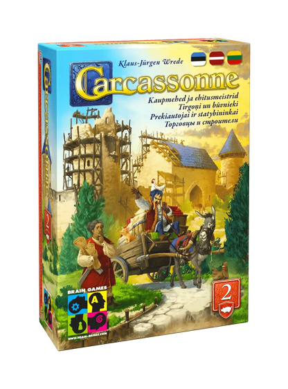Carcassonne 2: prekiautojai ir statybininkai (Papildymas)(2025)-Stalo žaidimai-Brain Games LT