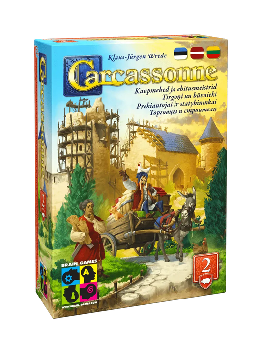 Carcassonne 2: prekiautojai ir statybininkai (Papildymas)(2025)-Stalo žaidimai-Brain Games LT