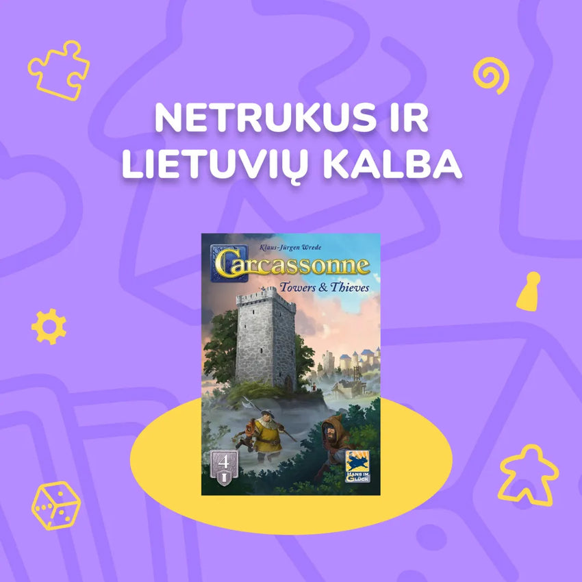 Carcassonne 4: Bokštai ir vagys (papildymas)-Stalo žaidimai-Brain Games LT