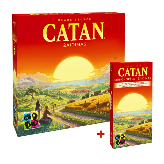 CATAN (LT) + CATAN: 5-6 žaidejams (Papildymas)-Bundles-Brain Games LT
