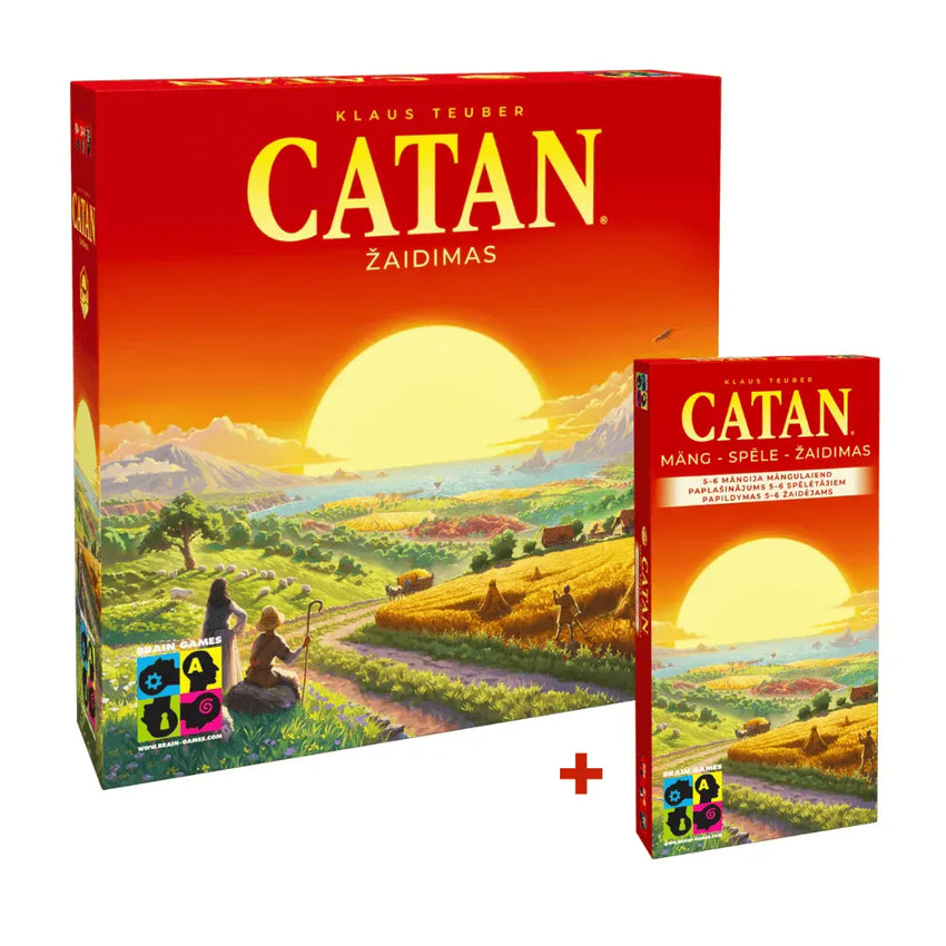 CATAN (LT) + CATAN: 5-6 žaidejams (Papildymas)-Bundles-Brain Games LT