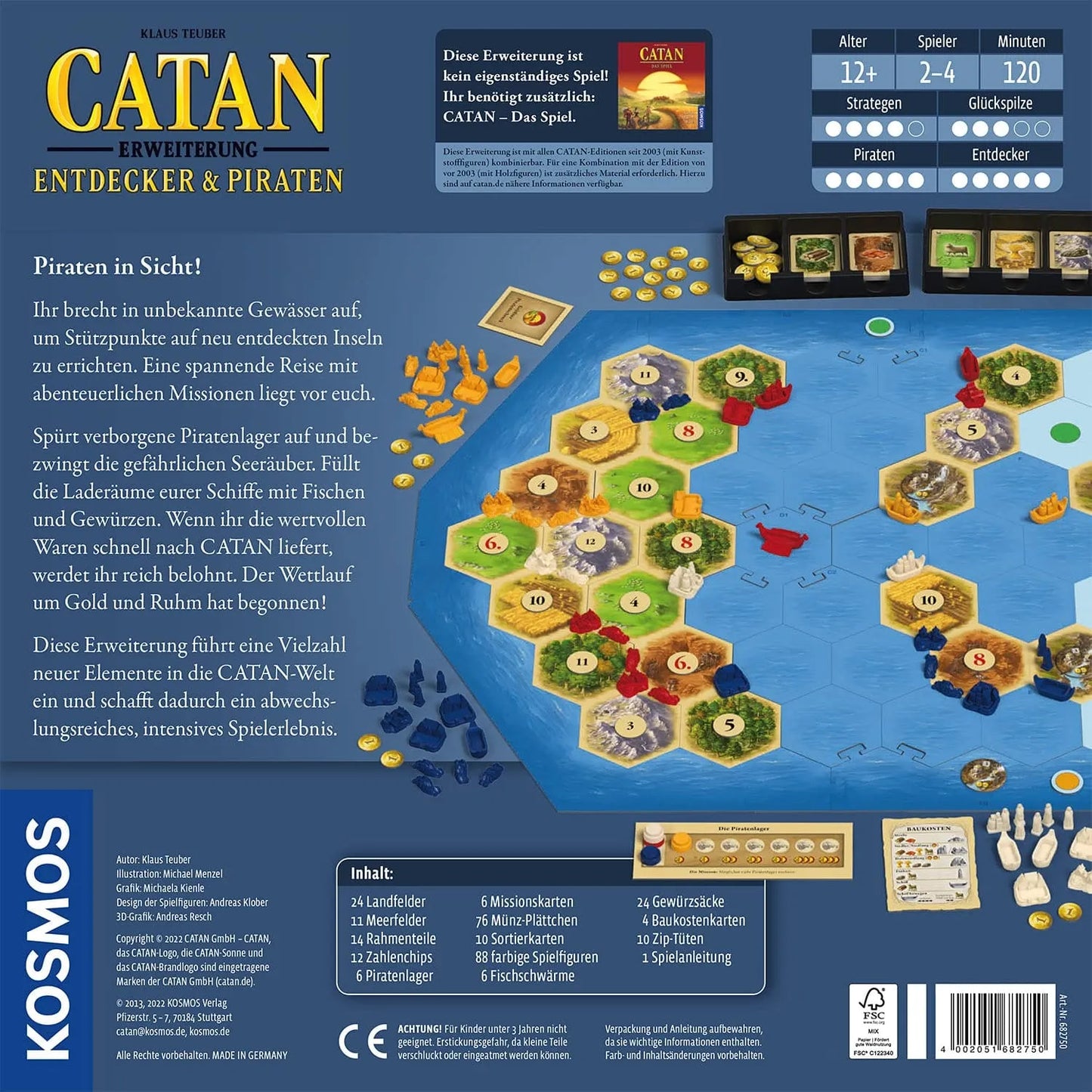 CATAN - Tyrinėtojai ir piratai 2-4 (DE)-Stalo žaidimai-Brain Games LT