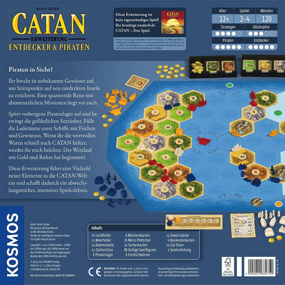 CATAN - Tyrinėtojai ir piratai 2-4 (DE)-Stalo žaidimai-Brain Games LT