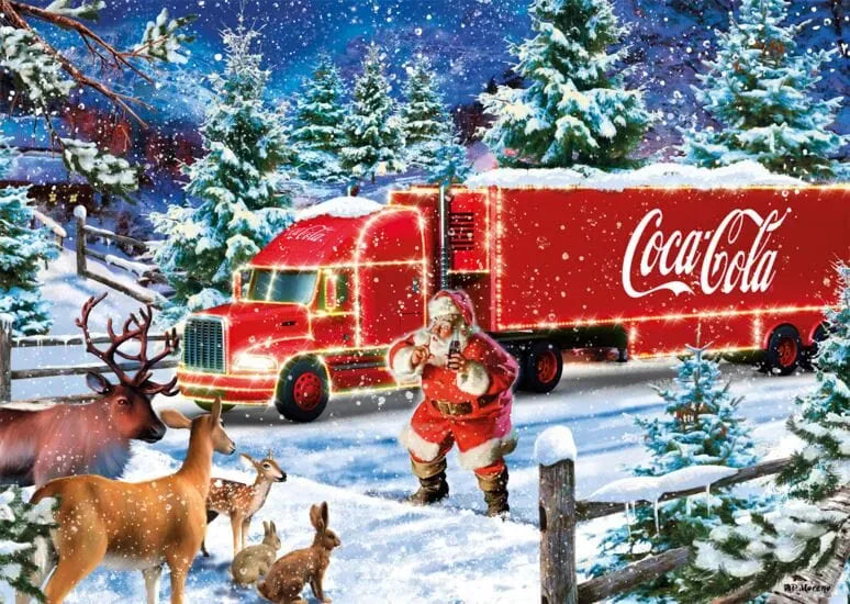 Coca Cola Christmas Truck, 1000-Universalios dėlionės-Brain Games LT