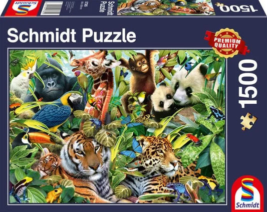 Colorful animal kingdom, 1500-Universalios dėlionės-Brain Games LT