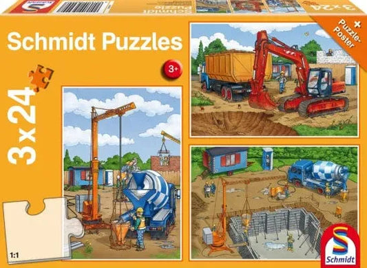 Construction Work Ahead, 3x24-Vaikiškos dėlionės-Brain Games LT