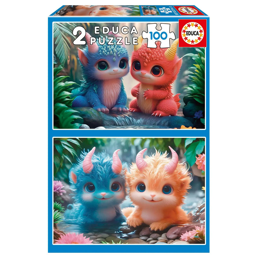 Educa Vaikiškos dėlionės Cute Monsters, 2x100