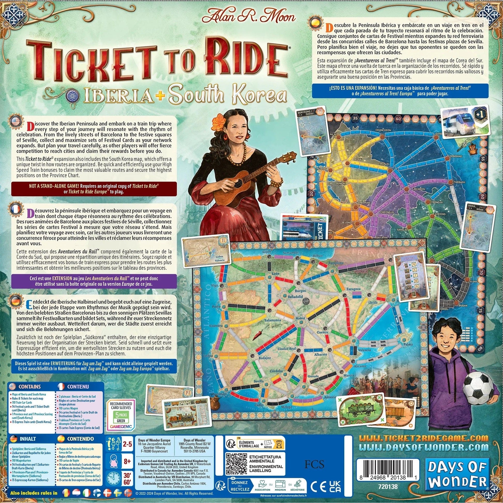 Days of Wonder Stalo žaidimai Ticket to Ride: Iberia & South Korea