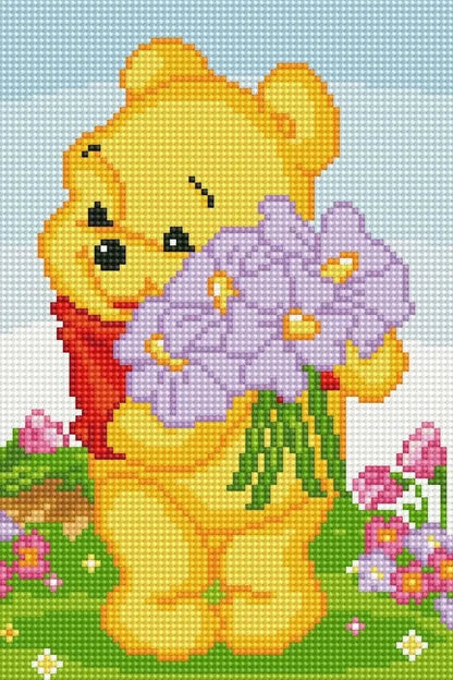 Deimantinė mozaika Mikė Pūkuotukas 20x30 cm-Rankdarbiai-Brain Games LT