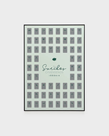 Dinaminis bitas Kita Nutrinamas plakatas „Sveikos gyvensenos IŠŠŪKIS”