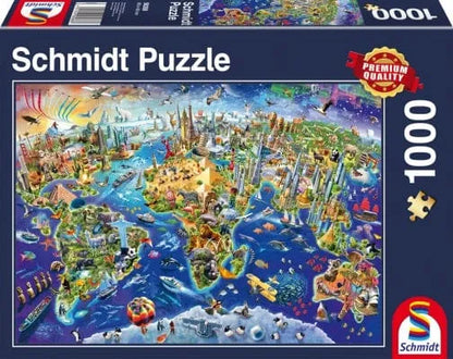 Discover the World, 1000-Universalios dėlionės-Brain Games LT