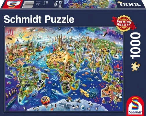 Discover the World, 1000-Universalios dėlionės-Brain Games LT