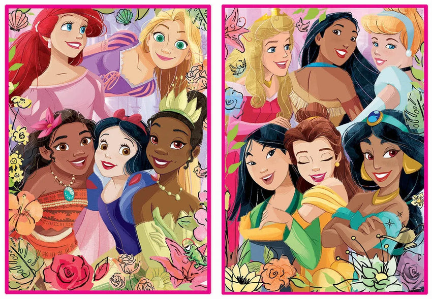 Disney Princess, 2 x 500-Vaikiškos dėlionės-Brain Games LT