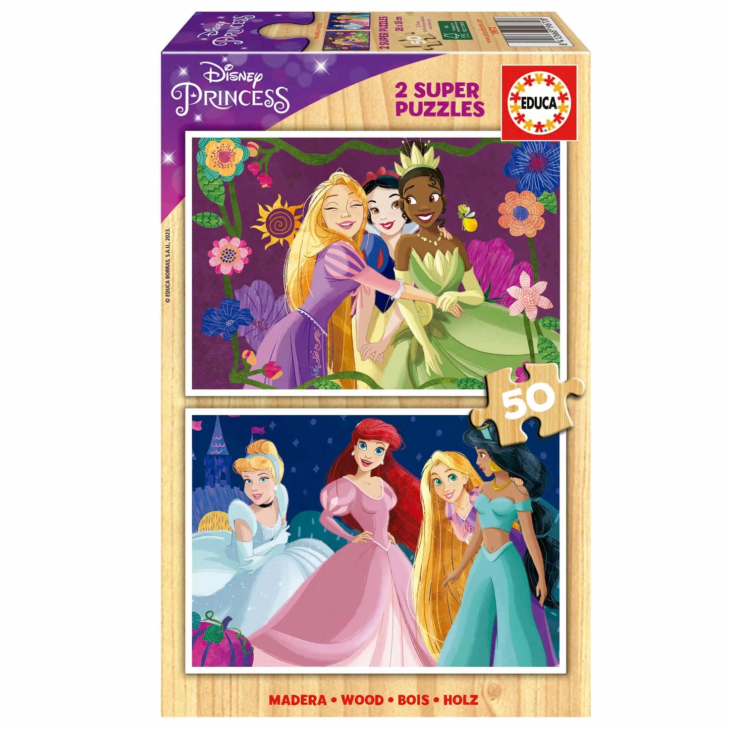 Disney Princess, 2×50-Vaikiškos dėlionės-Brain Games LT
