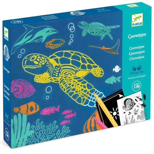 Djeco Rankdarbiai Cianotipija - Jūrų gyvūnai