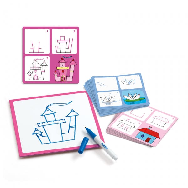 Djeco Rankdarbiai Mokomasis piešimo rinkinys - Žingsnis po žingsnio - Josephine