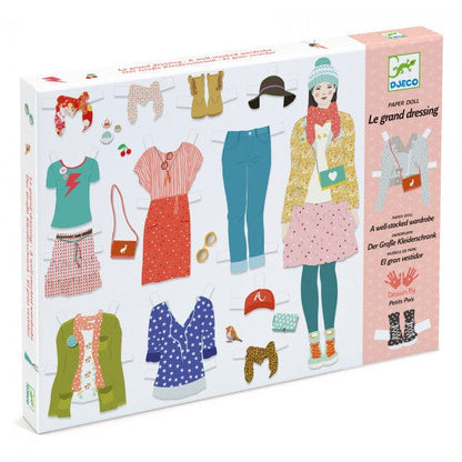 Djeco Rankdarbiai Paper dolls - One big dressing room