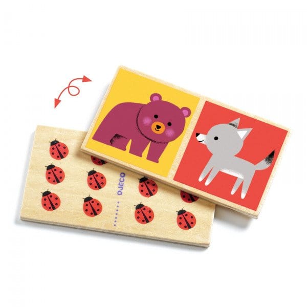 Djeco Stalo žaidimai Domino - Miško gyvūnai