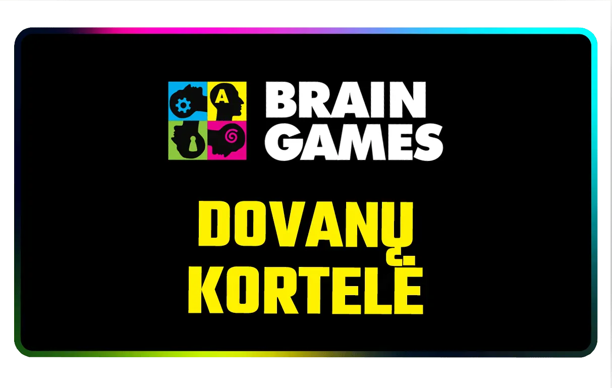 Dovanų kortelė (fizinė)-Gift Cards-Brain Games LT