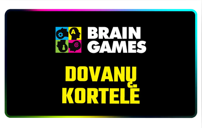 Dovanų kortelė (fizinė)-Gift Cards-Brain Games LT