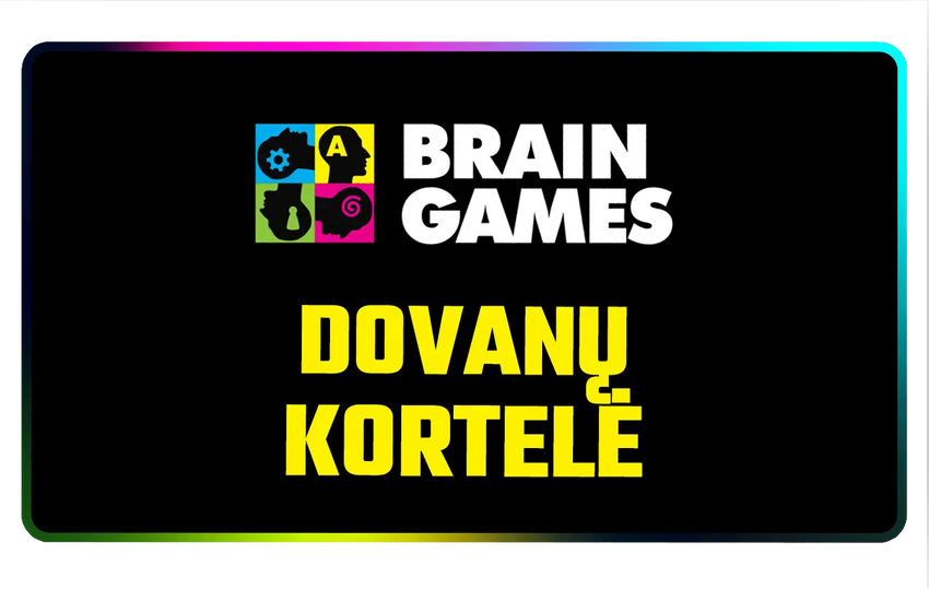 Dovanų kortelė (fizinė)-Gift Cards-Brain Games LT