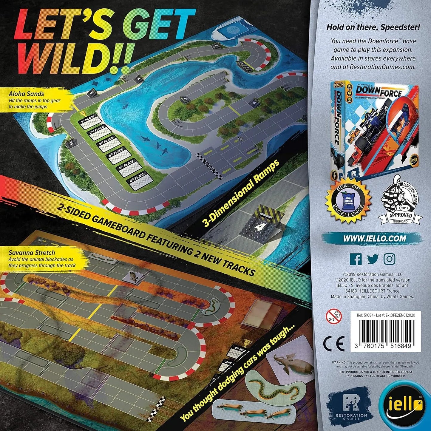 Downforce Wild Ride (papildymas)-Stalo žaidimai-Brain Games LT