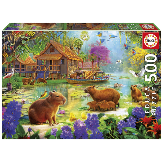 Educa Universalios dėlionės Capybara Village, 500
