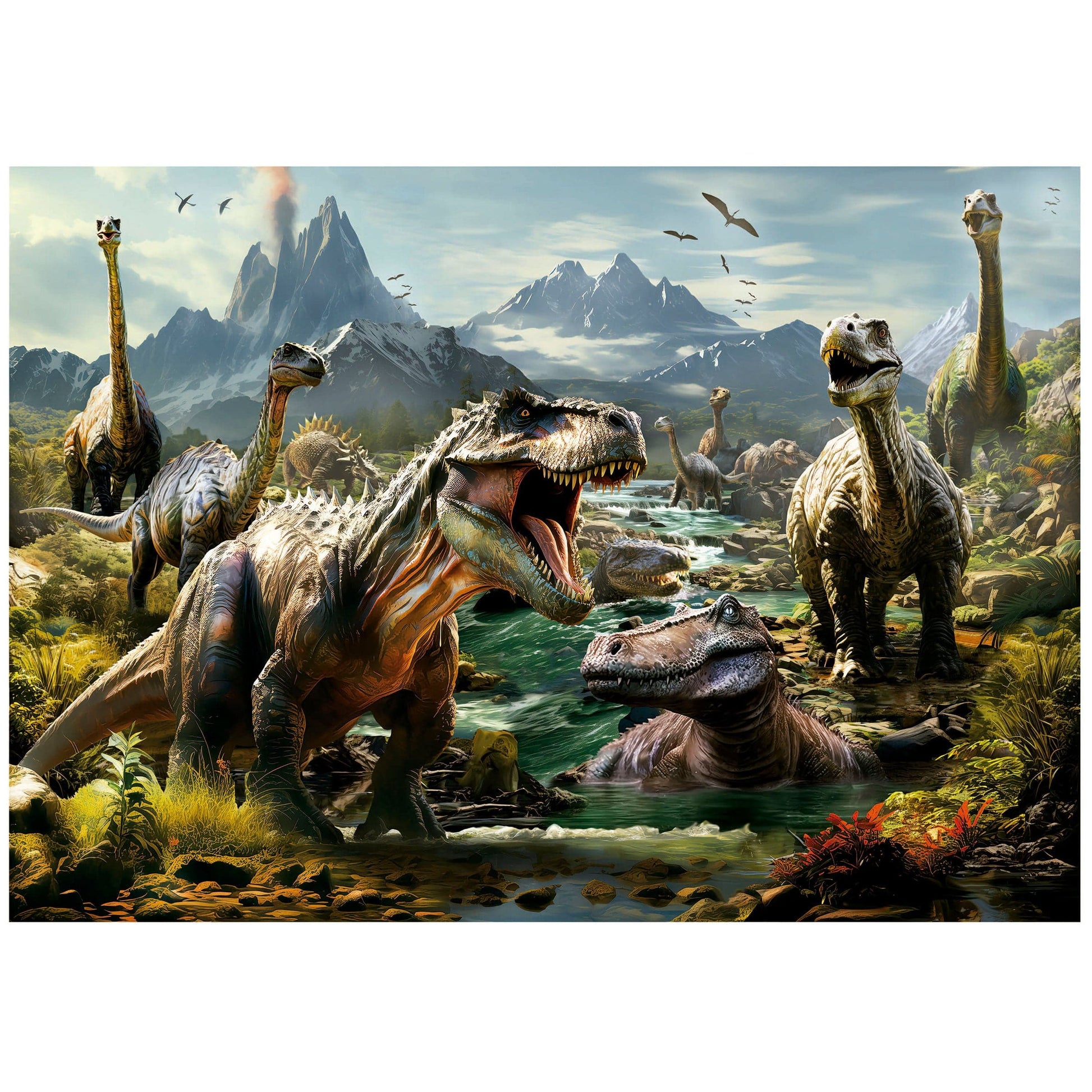 Educa Universalios dėlionės Fierce Dinosaurs, 1000