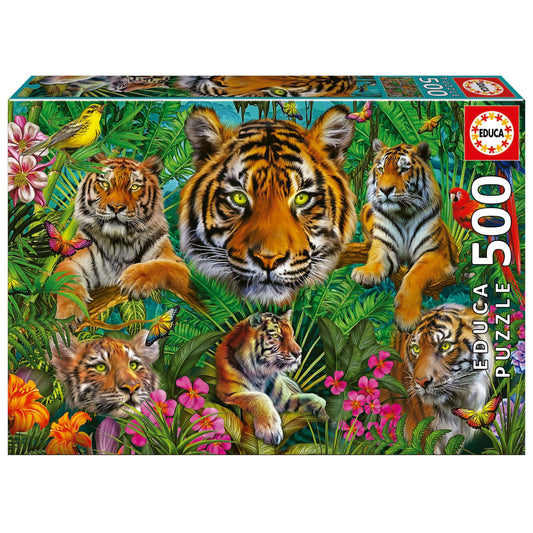 Educa Universalios dėlionės Tiger Jungle, 500