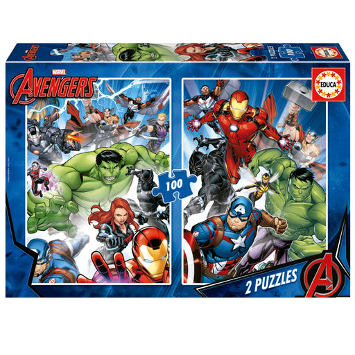 Educa Vaikiškos dėlionės Avengers, 2 x 100