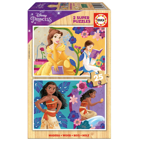 Educa Vaikiškos dėlionės Disney Princess, 2 x 25
