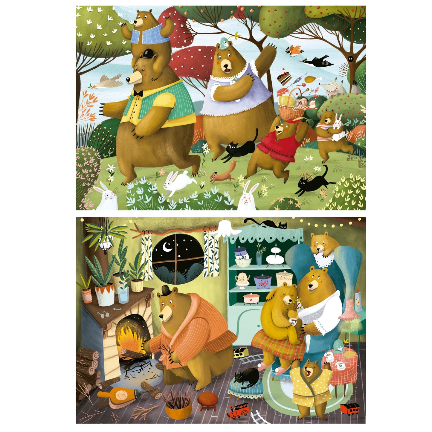 Educa Vaikiškos dėlionės Forest tales, 2 × 20