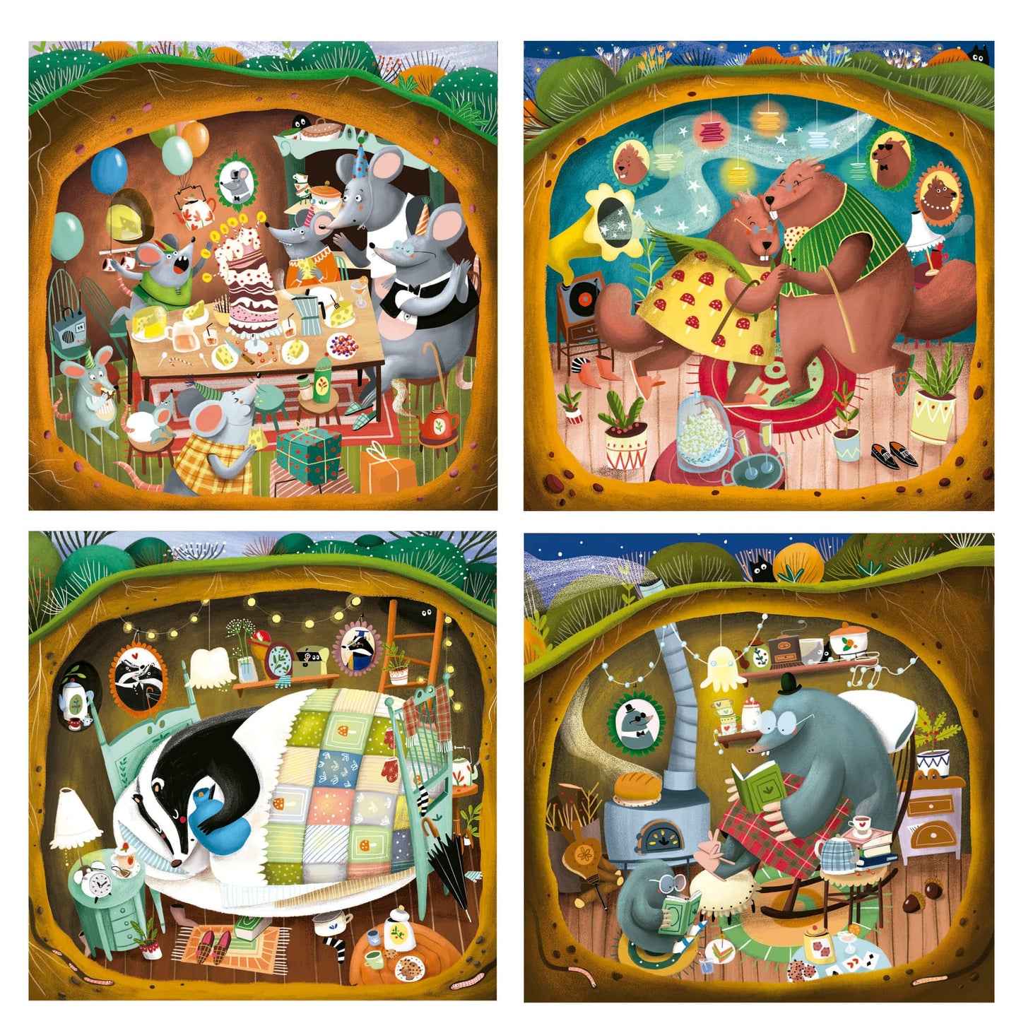 Educa Vaikiškos dėlionės Forest tales, 25, 20, 16, 12