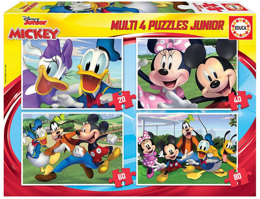 Educa Vaikiškos dėlionės Mickey & Friends, 20, 40, 60, 80
