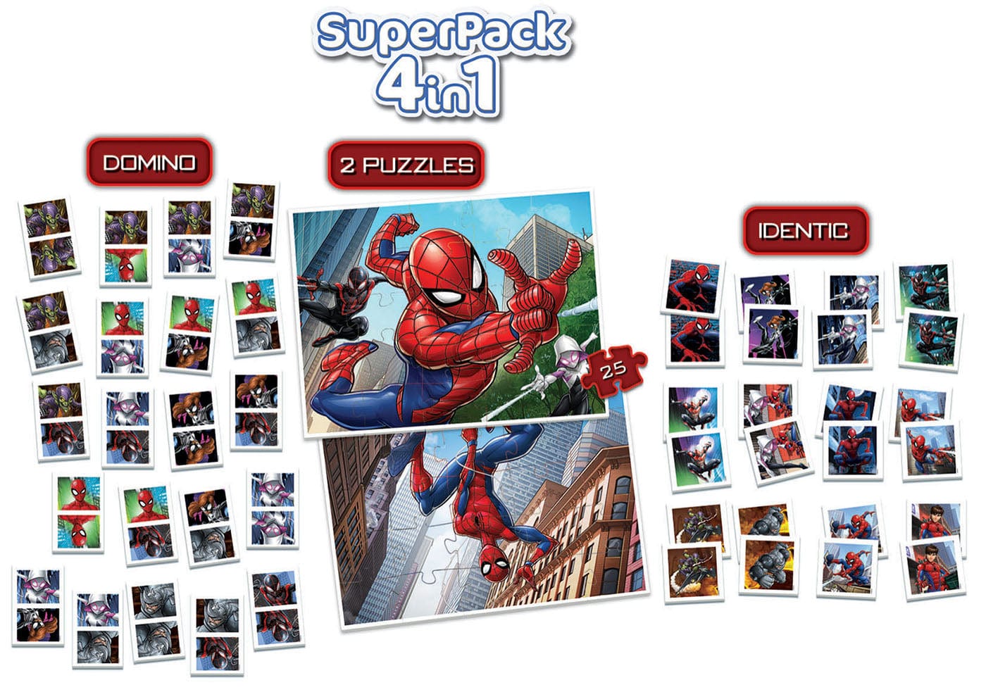 Educa Vaikiškos dėlionės Superpack Spider-man
